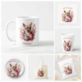 Mug Oeufs et fleurs du Chihuahua de Pâques -