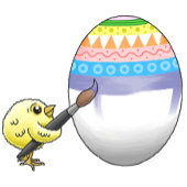 T-shirt The chickens paint a beautiful Easter egg