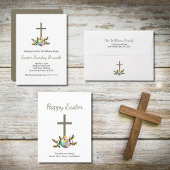 Serviette En Papier Dîner de Pâques Oeufs décoratifs Croix simple