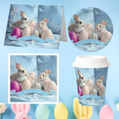 Tampon Auto-encreur Lapins de Pâques et oeufs de Pâques Timbre auto-al