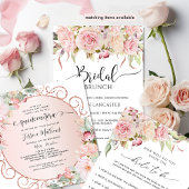 Papier Espagnol, Rose Blush Rose Gold Quinceanera Program