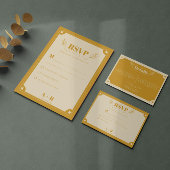 Elegance moderne vintage bruiloft kaart