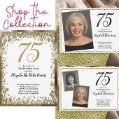 Serviette En Papier Élégante Serviettes 75ème Anniversaire Avec Séquin