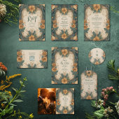 Cartons Réponse Élégant Art Nouveau Floral Mariage