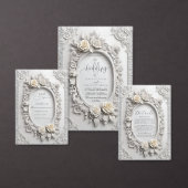 Cartons Réponse Élégant Rose Art Nouveau Frame Mariage (Personnalisez la collection de ce créateur indépendant.)