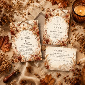 Invitation Mariage Élégant de Barn d'Automne