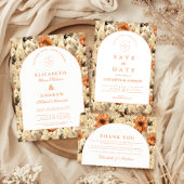 Invitation Elegant Autumn Botanical Wedding