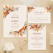 Invitation Élégant Mariage à l'Aquarelle Douce de Feuillage d