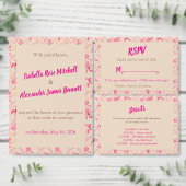 Programme Élégant mariage floral beige et rose blush (Personnalisez la collection de ce créateur indépendant.)