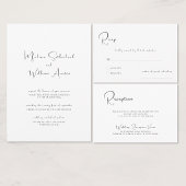 Programme Mariage Élégant Moderne Noir & Blanc