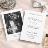 Carte D'accompagnement Black and White Wedding RSVP Qr Code Enclosure Car
