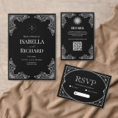 Bandeau De Faire-part Déco moderne | Élégant noir et blanc avec des mono (Personnalisez la collection de ce créateur indépendant. )