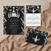 Éléments floraux Damas noirs RSVP (Personnalisez la collection de ce créateur indépendant. )