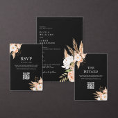 Elégant Mariage de automne Floral Noir Bienvenue (Personnalisez la collection de ce créateur indépendant.)