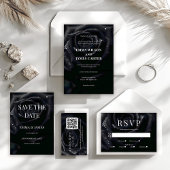 Numéro De Table Elegant Floral Midnight Rose Wedding Seating Chart