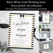 Plaque De Table Rayures noires et blanches Accessoires de mariage