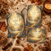 Save The Date Mariage d'automne bleu élégant