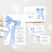 Serviette En Papier Papier élégant Baby shower Bleu Bow