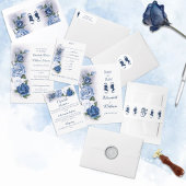 Serviette En Papier Regency Bridgerton Blue Roses Cameo