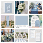 Banderoles Elegant Blue Fabric Wedding Welcome Banner