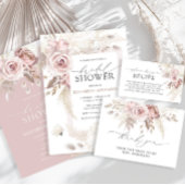 Poster Elégant Dusty Rose Floral Date Jar Bridal Jame