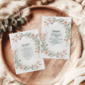 Invitation Élégant Bébé floral Blush en fleurs Douche