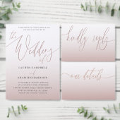 Étiquette Adresse de mariage simple rose blush (Personnalisez la collection de ce créateur indépendant.)
