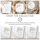 Serviette En Papier L'élégant rose poudré floral Lavage de mariage