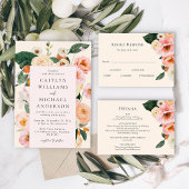 Sticker Rond Merci Mariage rose moderne