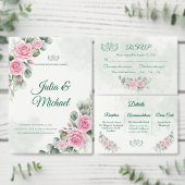 Tableau de Mariage Vert Émeraude & Rose Fardée (Personnalisez la collection de ce créateur indépendant.)