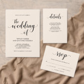 Carte D'accompagnement Elegant Blush Mariage Détails de l'invité (Personnalisez la collection de ce créateur indépendant. )