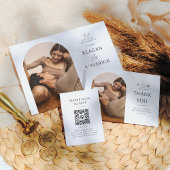 Invitation Elégant Boho Arch moderne minimaliste Mariage phot