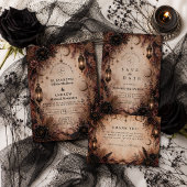 Invitation Mariage élégant Boho Goth