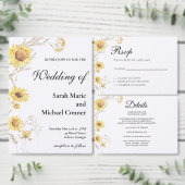 Elégant Boho Sunflowers double côté carte de progr (Personnalisez la collection de ce créateur indépendant.)