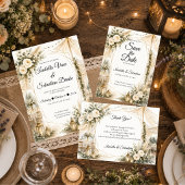 Invitation Mariage Bohème Élégant