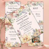 Élégant Faire-part de mariage Fleur sauvage BOHO