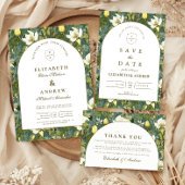 Cartons Réponse Elegant Botanical Arch Garden Wedding