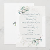 Elegant Botanical Love Wedding Kaart