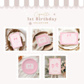 Serviette En Papier Elégant Bow Floral Fancy ONE Girl 1er anniversaire