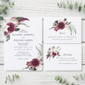 Invitation Elégant Mariage d'aquarelle florale (Personnalisez la collection de ce créateur indépendant.)