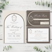 Invitation Dîner de répétition de mariage élégant Monogram Mo (Personnalisez la collection de ce créateur indépendant.)
