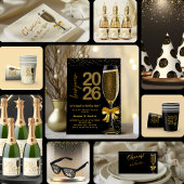 Serviette En Papier Elegant Champagne New Year's Eve