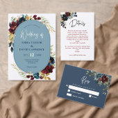 Elégant bleu marine bordeaux fleurs bienvenue mari (Personnalisez la collection de ce créateur indépendant. )