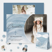 Gobelets En Papier Blue Christian Cross Graduation