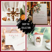 Élégantes étiquettes cadeaux de Noël en rouge et v