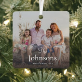 Sticker Carré Noël tendance moderne | Vert élégant