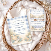 Carte D'accompagnement Elegant Coastal Seashell Diapper Raffle