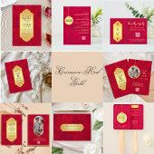 Elégant Crimson or luxe royal Invitation