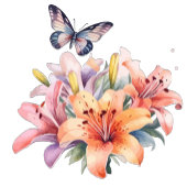 Invitation Conception florale et papillon élégante et mignonn