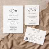 Monogram Ampersand Script Ivory Wedding Ronde Sticker (Personaliseer de collectie van deze zelfstandige maker.)
